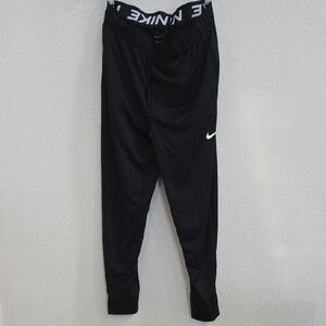 Nike Women's Black Sweatpants with White Logo